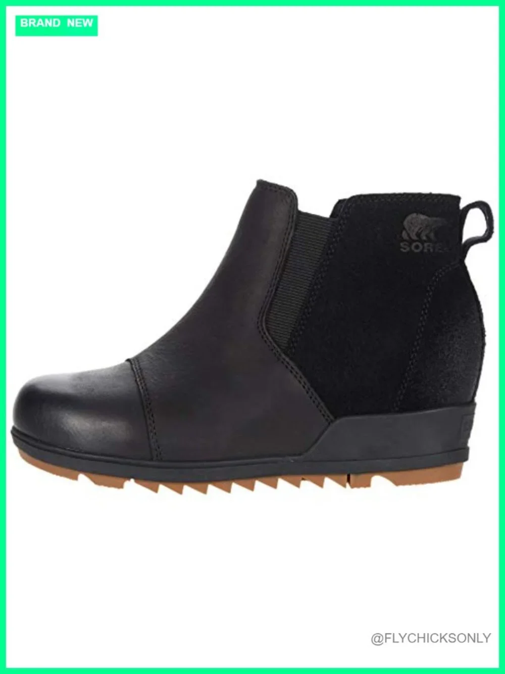 Waterproof Leather Suede Ankle Pull-On Booties Platform Wedge